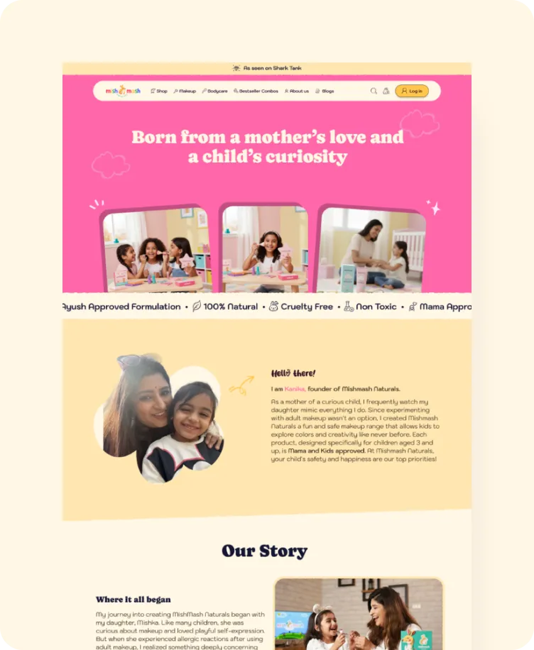 Mishmash mobile shop view